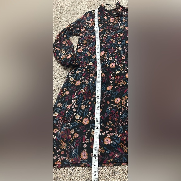 🖤🌸 NWT MSK Women’s Black Floral Ruffled Shift Dress 🌸🖤 - Picture 2 of 14